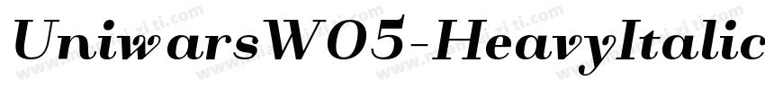 UniwarsW05-HeavyItalic Regular字体转换